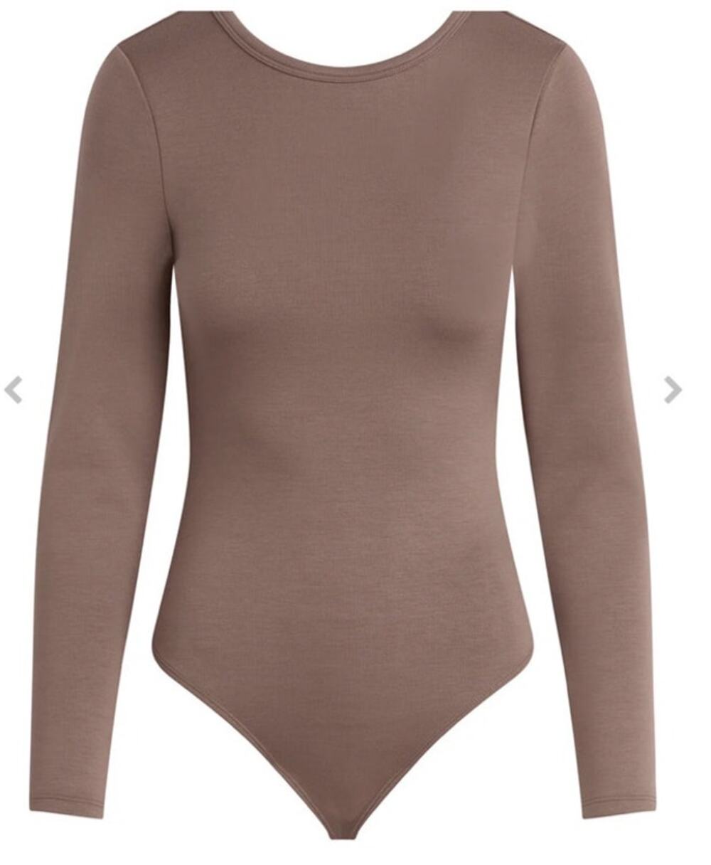Hudson Bodysuit Knot back long sleeve brown size Small S